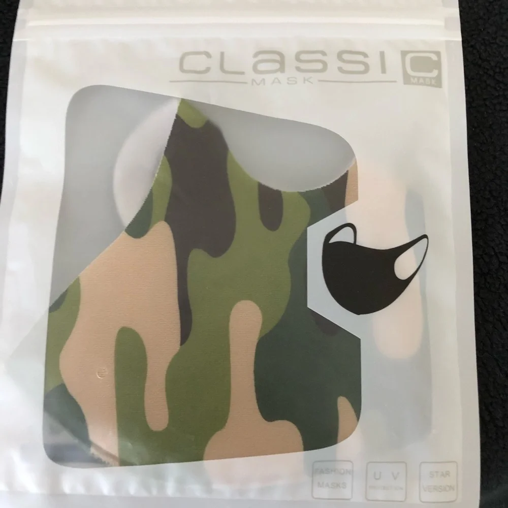 Green Camo Face Mask